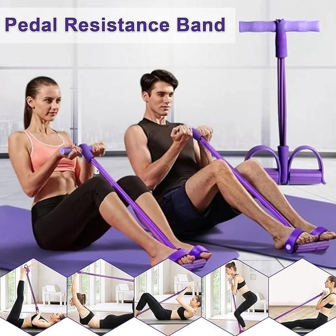 Multi-Function Pedal Resistance Band for Full-Body Yoga & Fitness (6 month warranty)